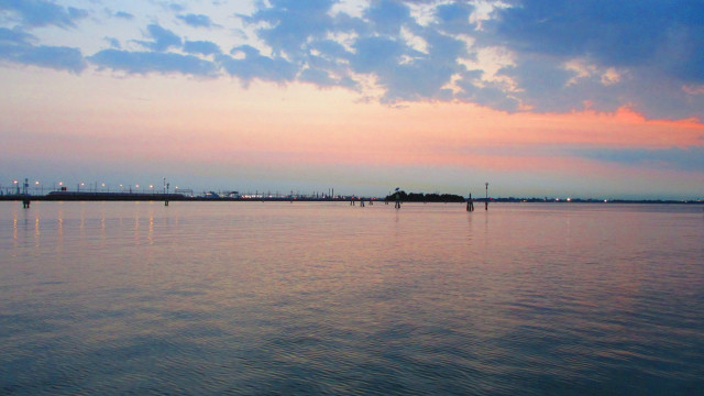 Sunset over the Venetian Lagooon